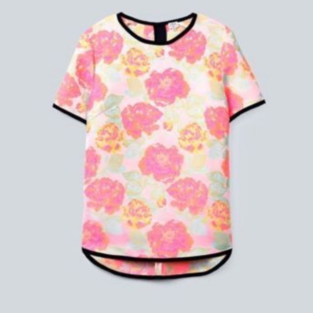 Wilfred Palais Neon Floral Jacquard Blouse XS